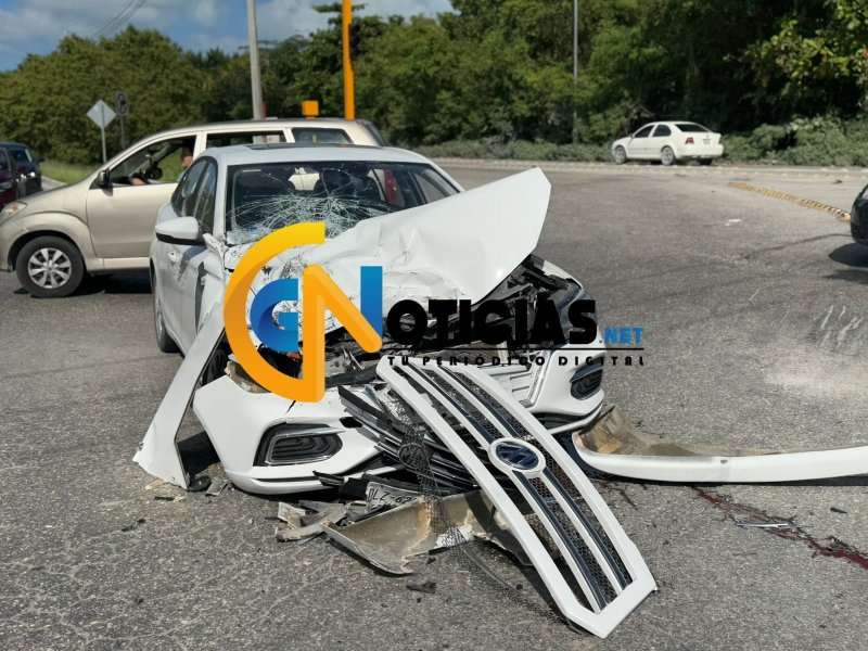 Accidente registrado en Av. Bonampak