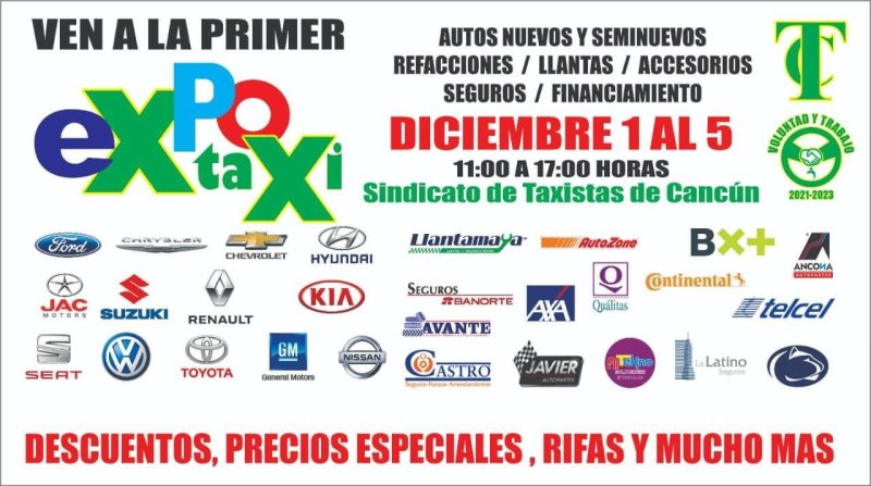 Anuncian “Expo Taxi” en el Sindicato de Taxistas de Cancún