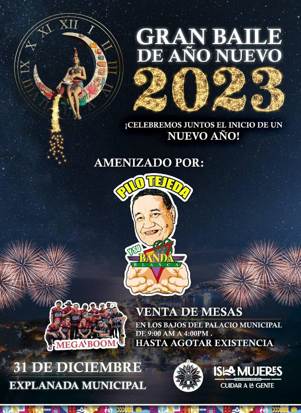 Anuncian gran baile de año nuevo en el pueblo mágico de Isla Mujeres