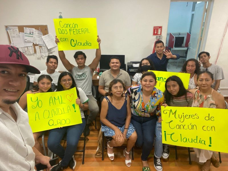 Apoyan desde Quintana Roo a Claudia Sheinbaum