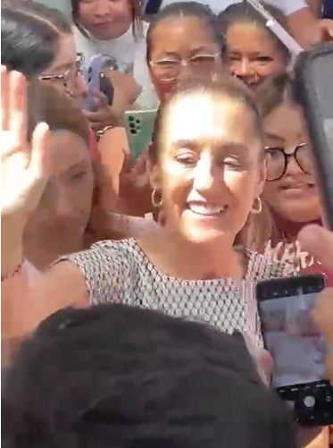 Así fue la llegada de Claudia Sheinbaum a Quintana Roo.