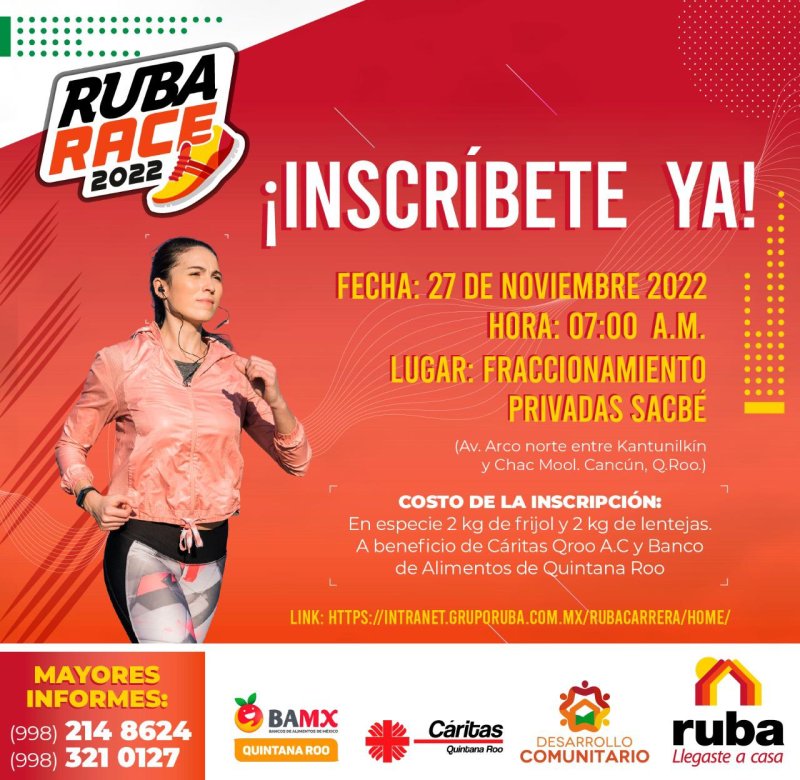 Dan a conocer detalles del  RUBA RACE 2022 en Cancún