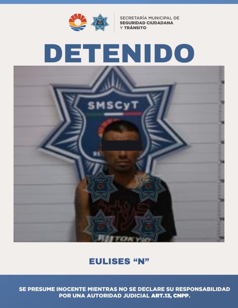 DETENIDO POR ROBO A CASA HABITACIÓN