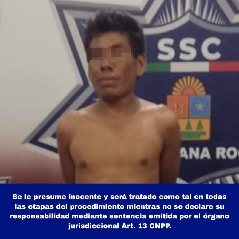 Detiene la #SSC a Luis “N” por el delito de Tentativa de Homicidio