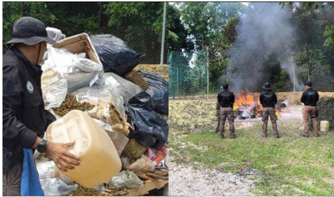 Es incinerada gran canditad de drogas en Cancún