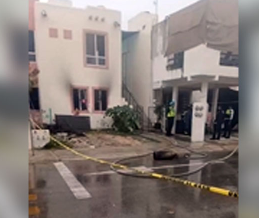 Explota tanque de gas en una casa en Playa del Carmen