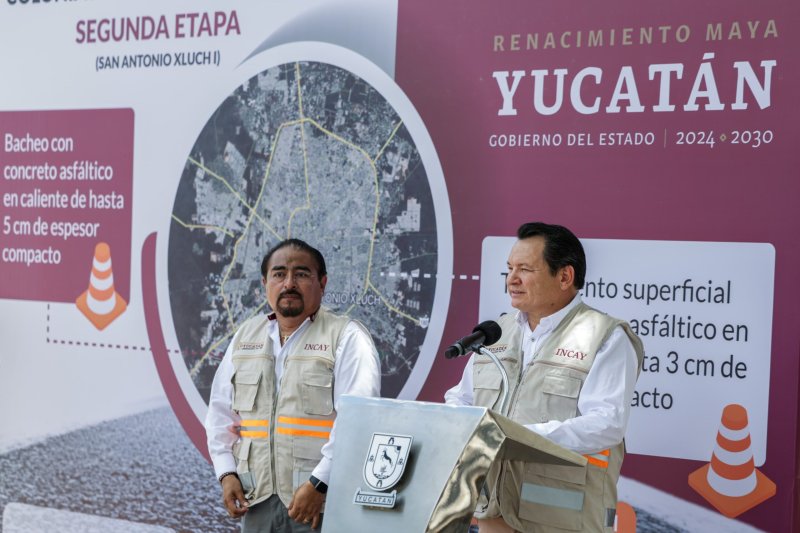 Gobierno del Estado mejora calles en el sur de Mérida