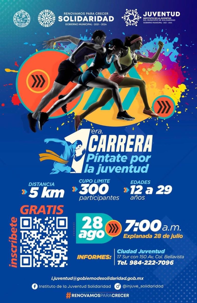 Gobierno invita a primera carrera por la juventud