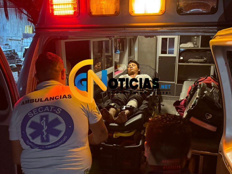 Hombre herido con arma blanca en la 244