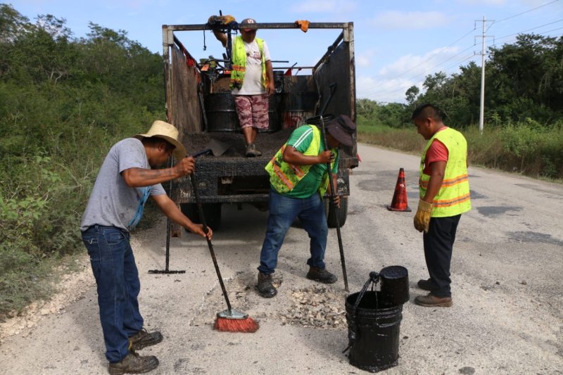 Inicia el año con bacheo en el tramo San Ángel-Solferino