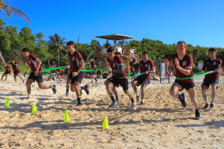 Inter Playa realiza arduo entrenamiento en las playas de Solidaridad