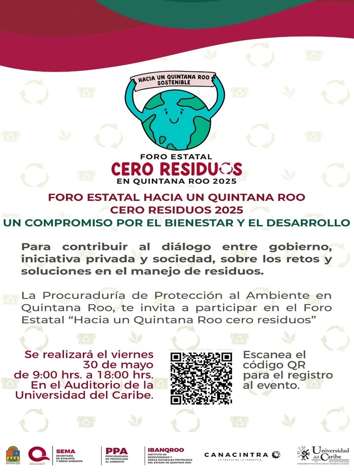 Invita PPA al Foro Estatal Cero Residuos en Quintana Roo 2025