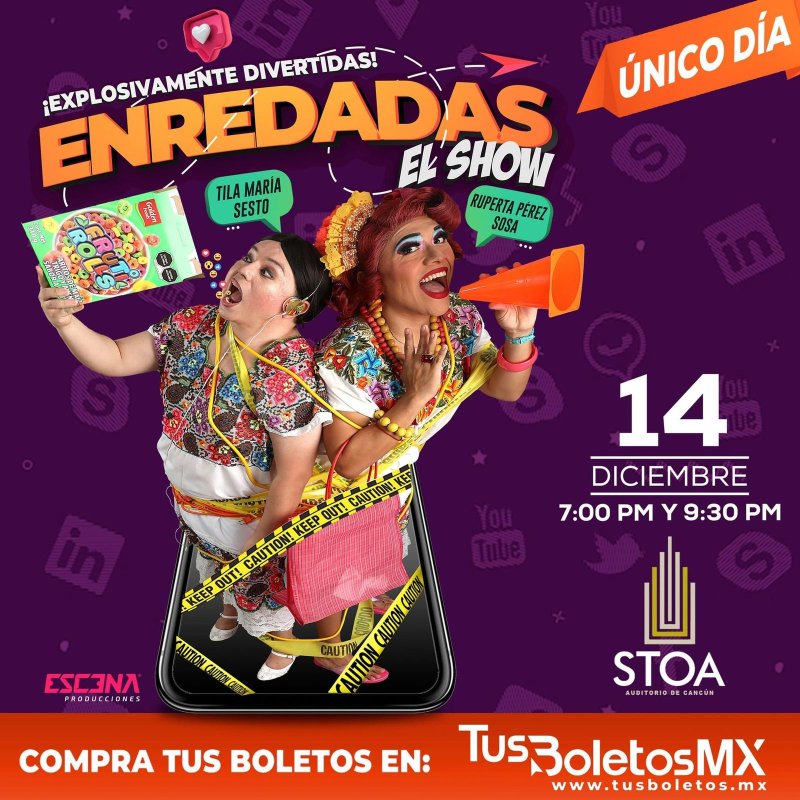Listos para disfrutar de Ruperta Perez Sosa y Tila Maria Sesto en ¡ENREDADAS! EL SHOW