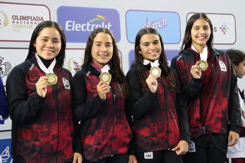 Llega el Selectivo de Natación quintanarroense a 10 medallas de oro en la Olimpiada Nacional CONADE 2025