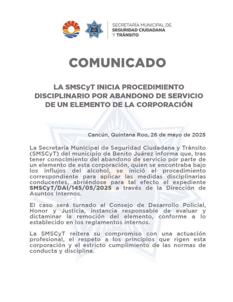 Policía municipal abandona su servicio para ingerir alcohol y protagoniza un hecho de violencia familiar