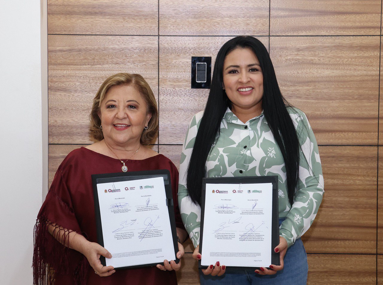 Firman convenio SABGOB y municipio de Puerto Morelos para fortalecer el control interno y transformar el servicio público