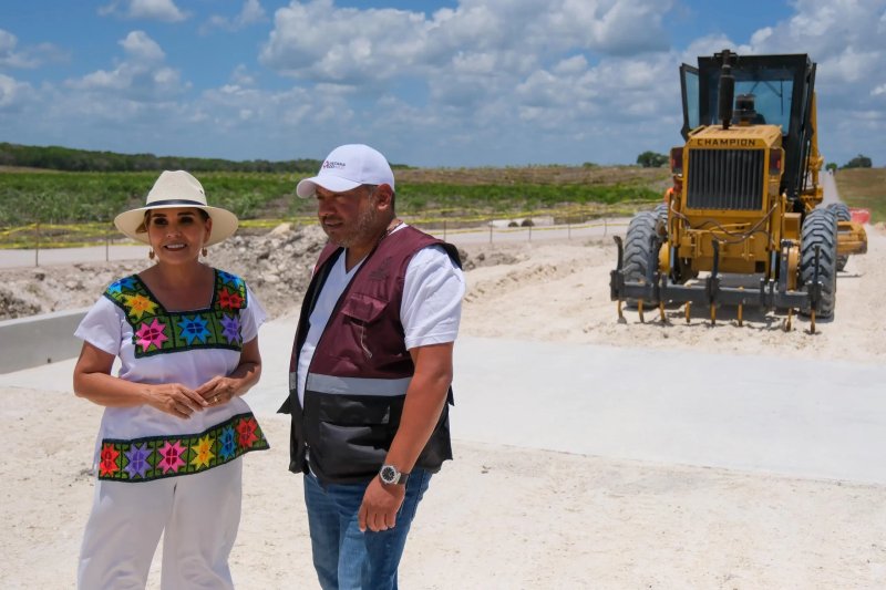 Mara Lezama resuelve deslaves en la carretera Morocoy-San Pedro Peralta con 6 nuevas bocas de tormenta
