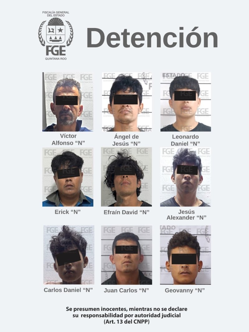 Detienen Fiscalía de Quintana Roo y Guardia Nacional a nueve personas por narcomenudeo en Benito Juárez y Tulum