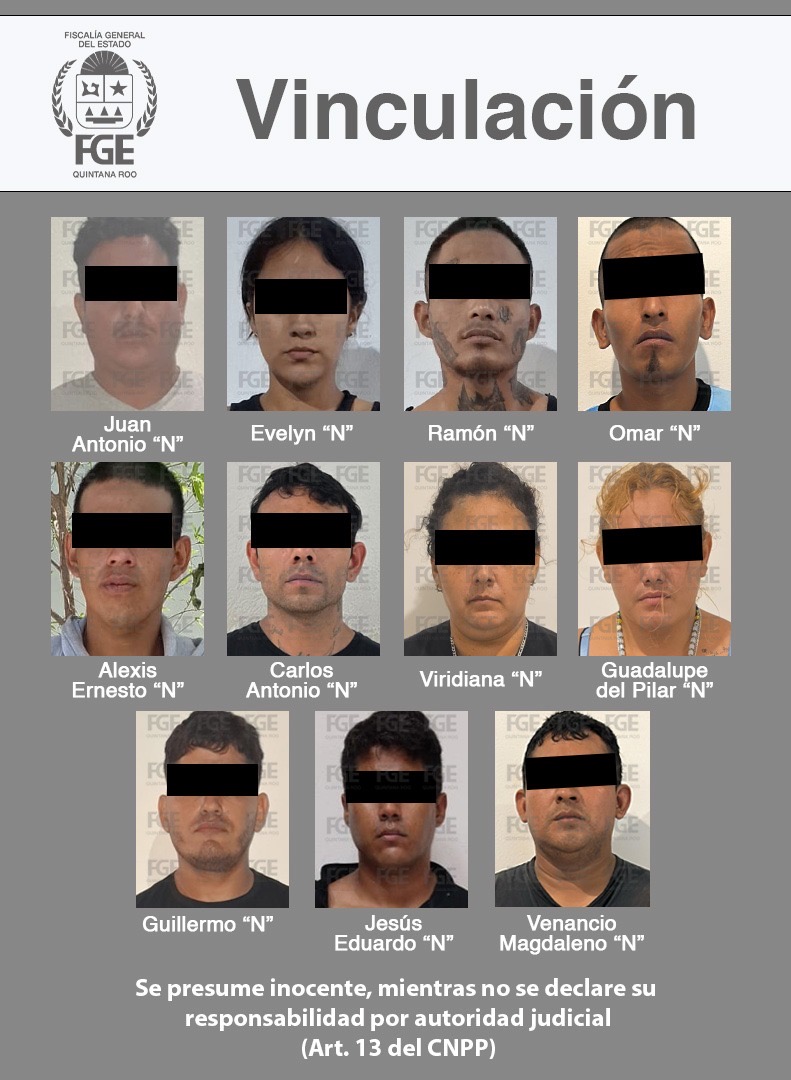 Consigue FGE 11 vinculaciones a proceso por delitos de narcomenudeo; dos imputados son del municipio de Playa del Carmen