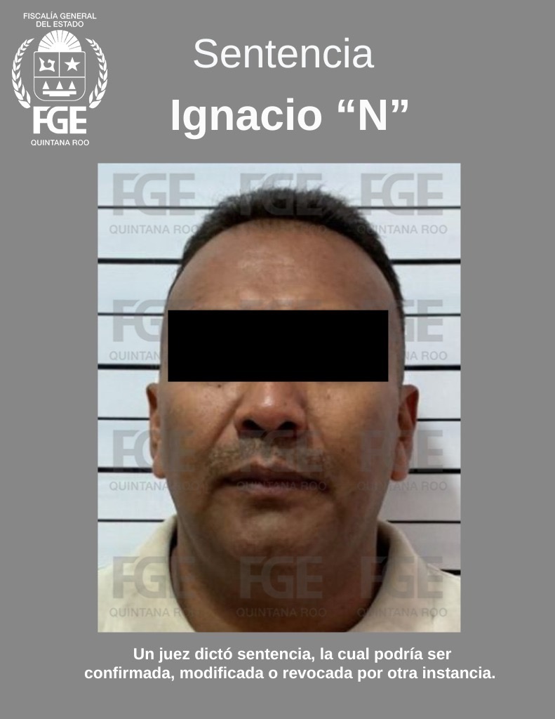 Logra FGE de Quintana Roo condena de 37 años y seis meses de prisión para un sujeto por homicidio calificado en Solidaridad