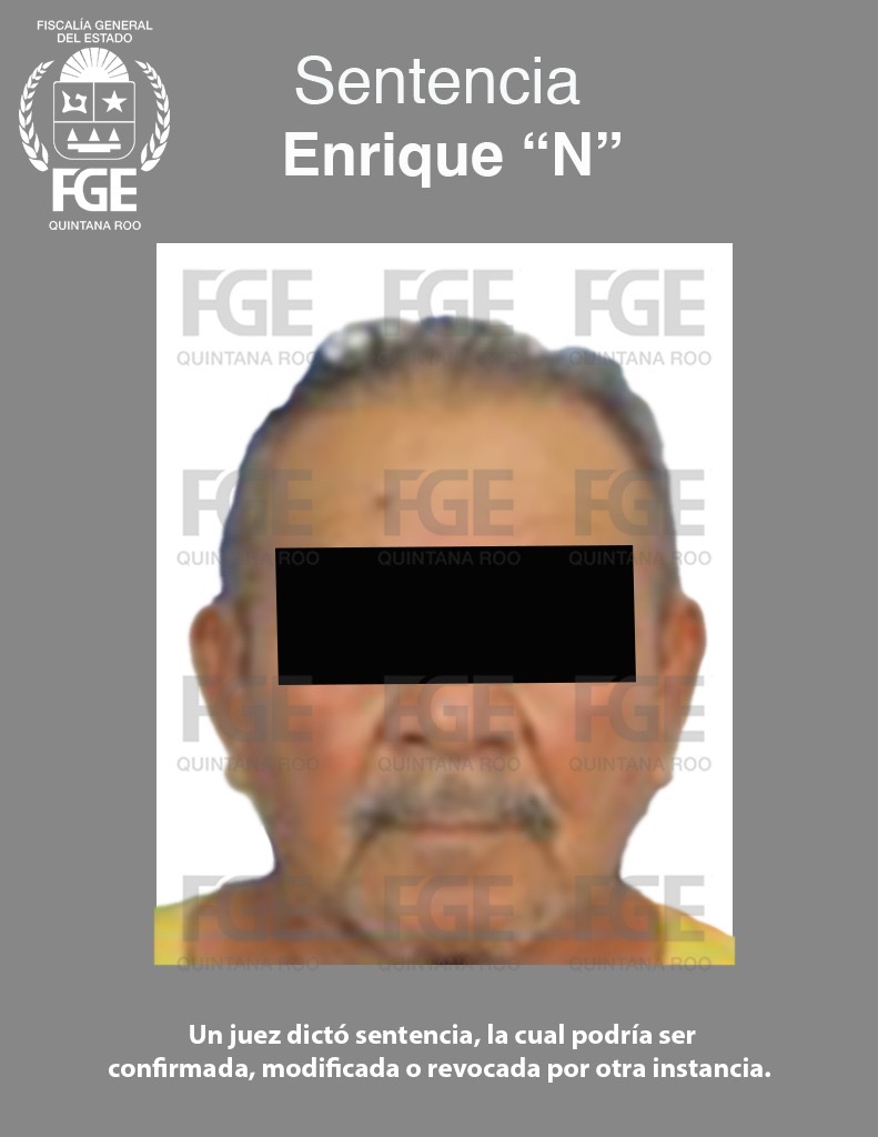 Obtiene FGE sentencia de 40 años de prisión para un sujeto por violación a una menor en Benito Juárez