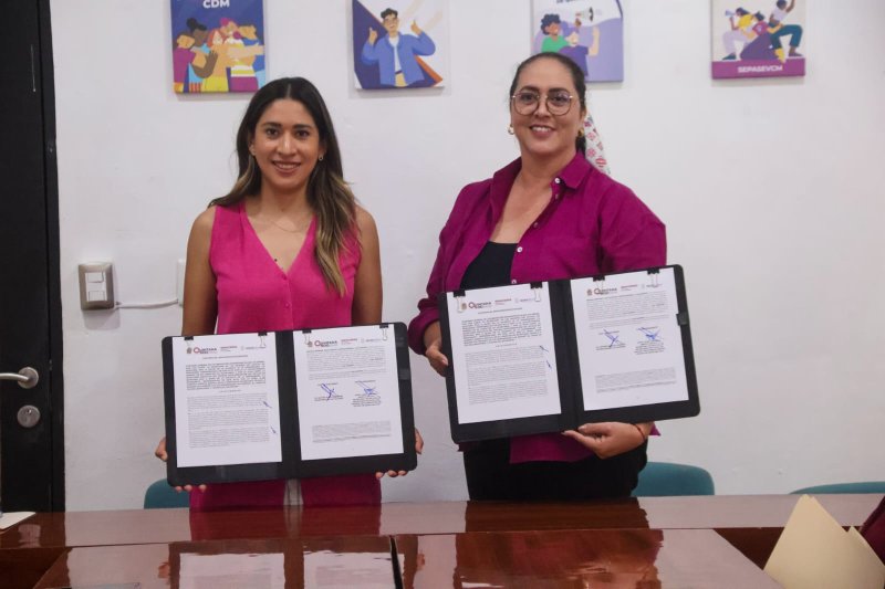 SEMUJERES y el Sistema Anticorrupción de Quintana Roo firman convenio de colaboración con enfoque de género