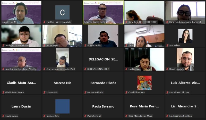 Servidoras y servidores públicos de Quintana Roo inician la certificación en el Estándar de Competencia EC1556: SECOES