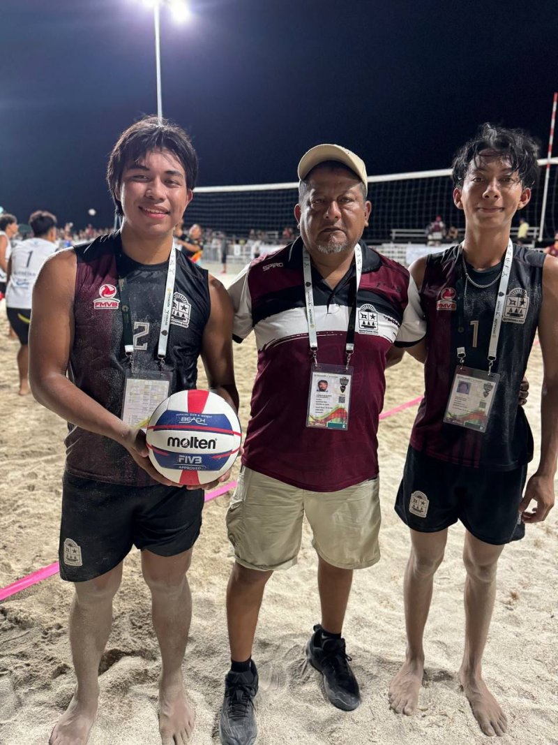 Con triunfo se despide el equipo de Quintana Roo de voleibol de playa de los Nacionales CONADE 2024