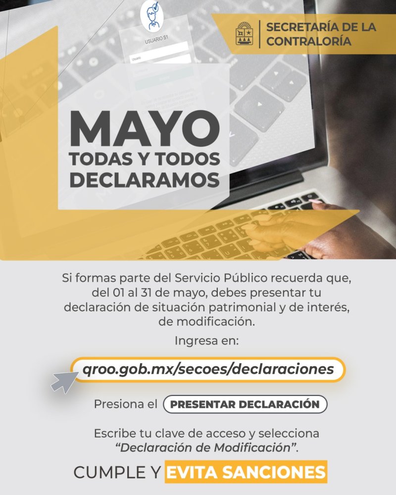 Orienta SECOES a personas servidoras públicas para cumplir con la Declaración Patrimonial y de Intereses, de modificación