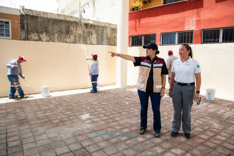 Estefanía Mercado en un año borró los colores partidistas de los espacios públicos de Playa del Carmen