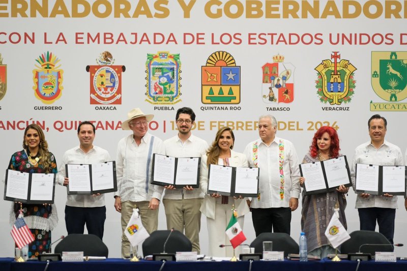 En Quintana Roo, Embajada y empresarios de Estados Unidos reafirman su apuesta por la inversión y crecimiento en el sur sureste: Mara Lezama