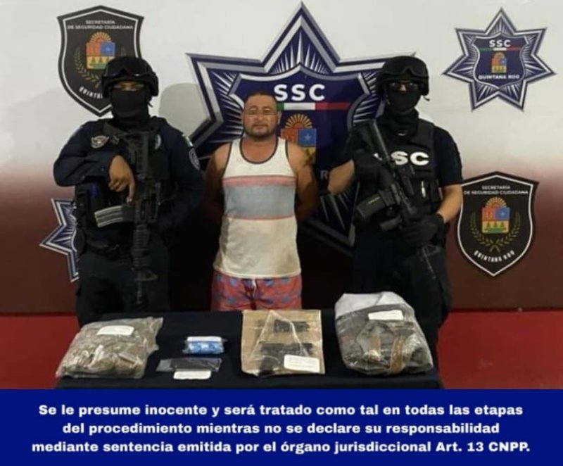 Detiene la #SSC a José “N”, presunto implicado en Delitos Contra la Salud y Violación a la Ley Federal de Armas de Fuego y Explosivos