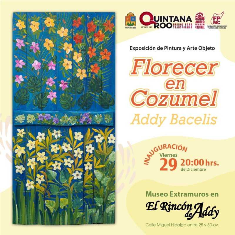 La Fundación de Parques y Museos invita a la inauguración de la exposición “Florecer en Cozumel”