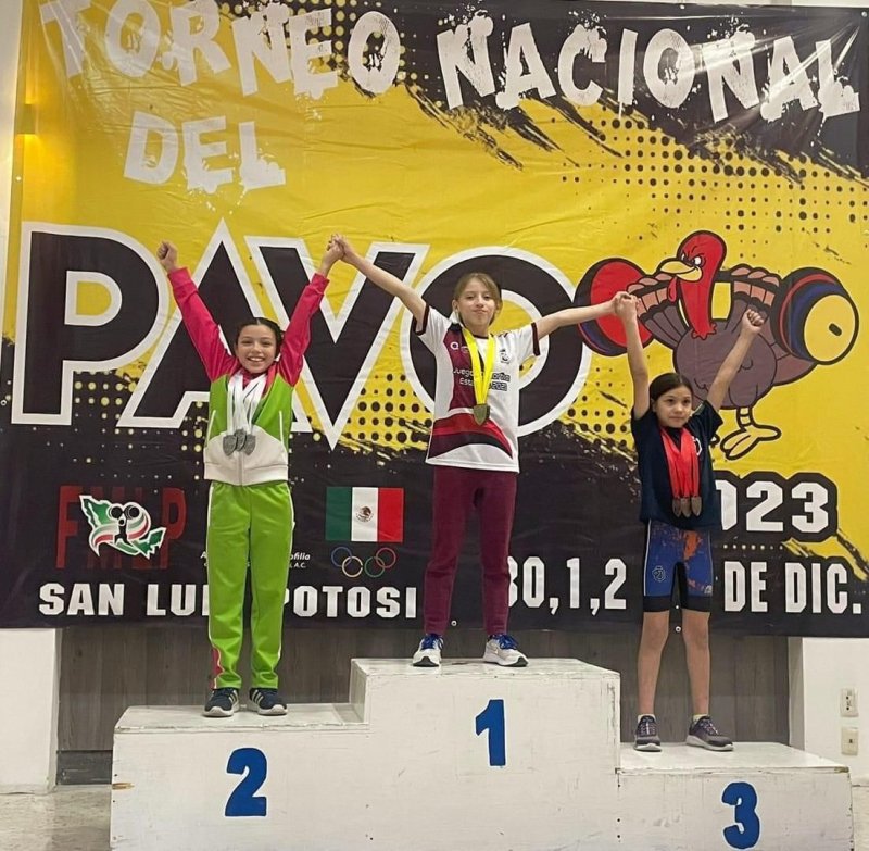 Brilla Quintana Roo en el Torneo Nacional del Pavo 2023 de halterofilia, al conquistar 56 medallas