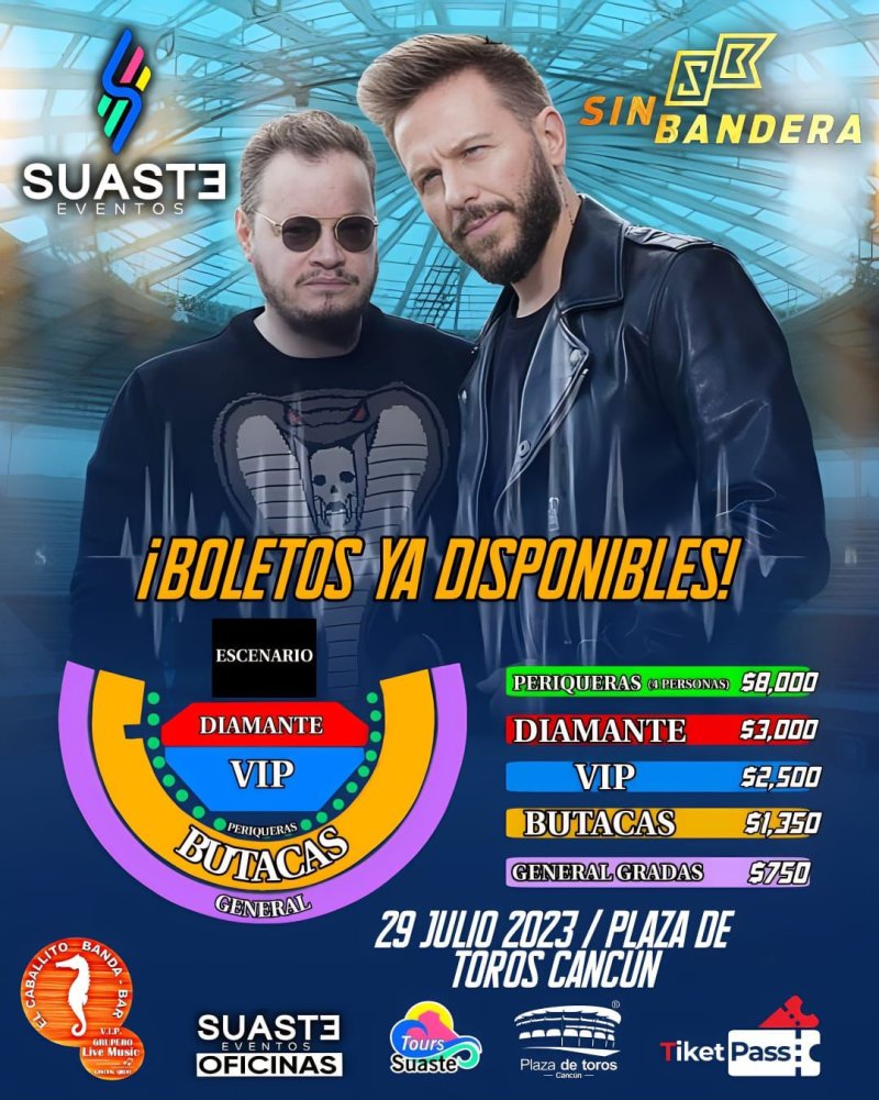 No 👎 te puedes perder el mejor concierto del dúo romántico ❤️‍🔥 más popular de todos los tiempos<br>💠💠Sin Bandera💠💠