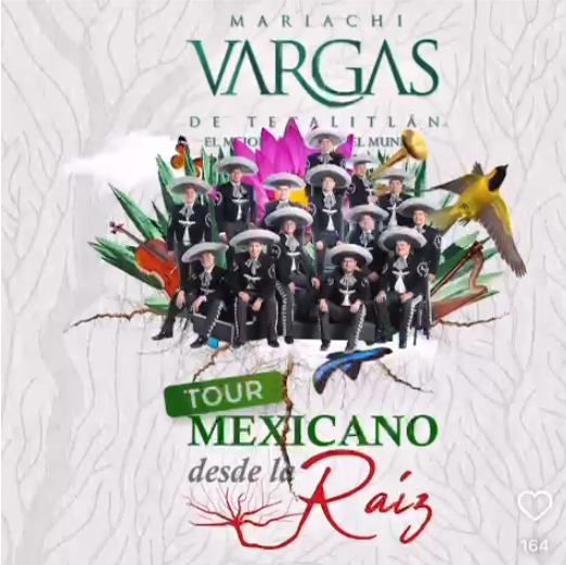 Estamos a 1 día de que el Mariachi Vargas de Tecalitlán se presente en Cancún “Mexicano Desde la Raíz”.🎉🇲🇽