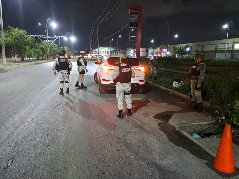 El Ejército Mexicano y la Guardia Nacional refuerzan la seguridad en Cancún mediante operativos conjuntos bajó el esquema de “Protección a la ciudadanía”.