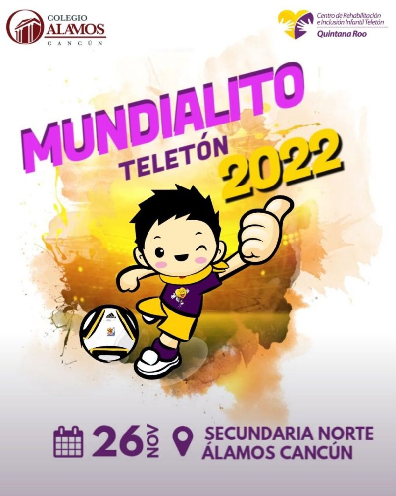 💛💜Inscríbete al Mundialito Teletón ⚽<br>Evento de recaudación en beneficio de las niñas y niños con dispacidad ♿️