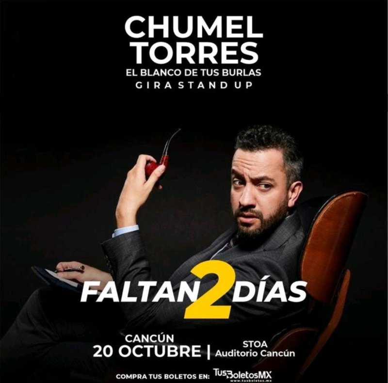 A 2 días de la llegada de<br>Chumel Torres “El Blanco de tus Burlas” a Cancún♦️♦️
