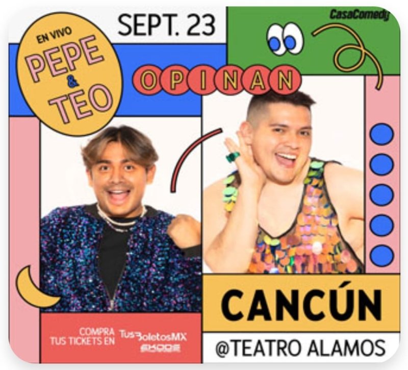 ATENCIÓN CANCÚN<br>¡PEPE Y TEO OPINAN!<br>🏳️‍🌈💬💭🏳️‍🌈