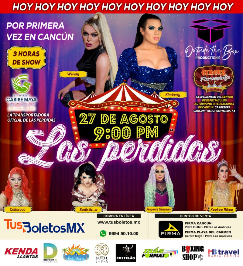 Llegó el día Cancún somos Las Perdidas, perdidas, perdidas y nos vemos HOY en el Autódromo ‼️🤪🙆‍♂️
