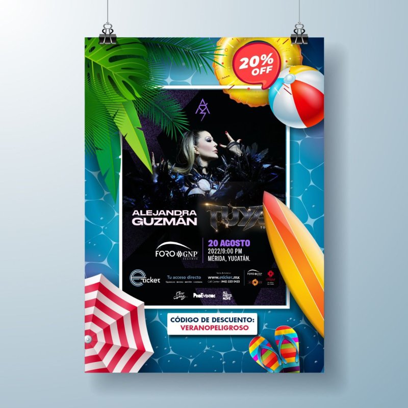 ☀️🏝Llegó el momento de disfrutar el Verano Peligroso con La Guzmán. ⚡🎤🎶
