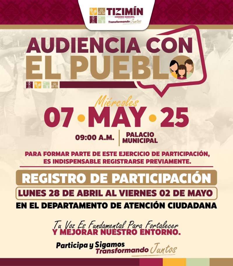 ¡Participa en la Audiencia con el Pueblo!