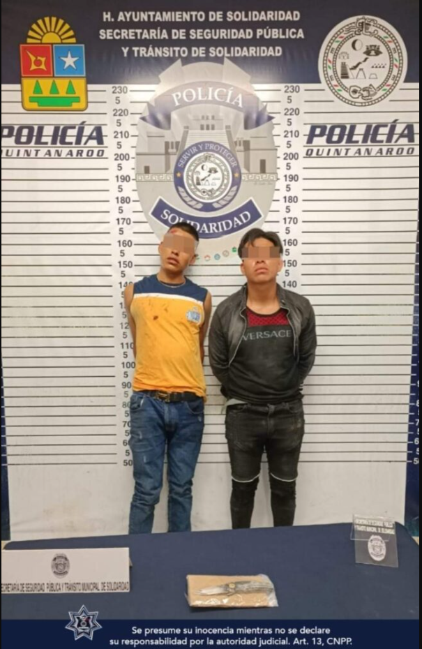 policia municipal de solidaridad , detiene a pareja de presuntos asaltantes