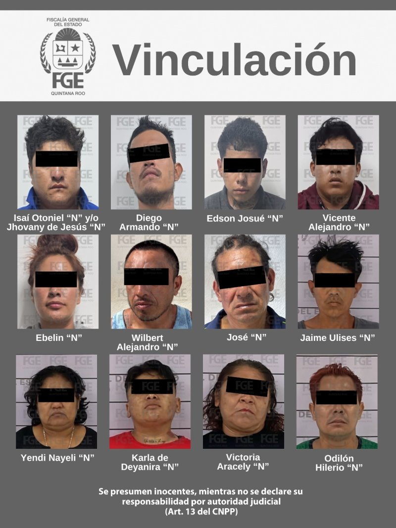 Por narcomenudeo, obtiene FGE de Quintana Roo vinculación a proceso para 21 personas