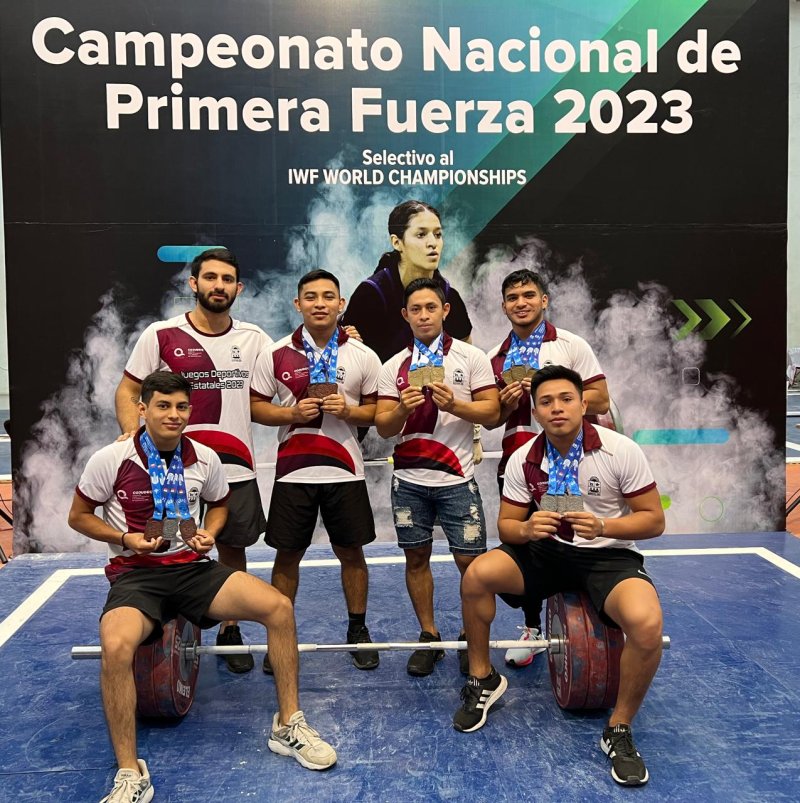 Quintana Roo se proclama campeón en el Nacional de Primera Fuerza 2023 de halterofilia