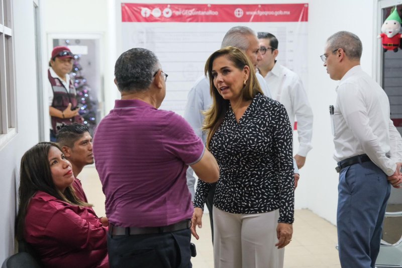 Realiza Mara Lezama visita sorpresa a la Fiscalía General del Estado