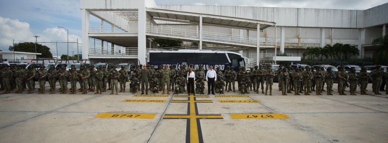Recibe Mara Lezama a infantes de Marina para sumarse a acciones de seguridad