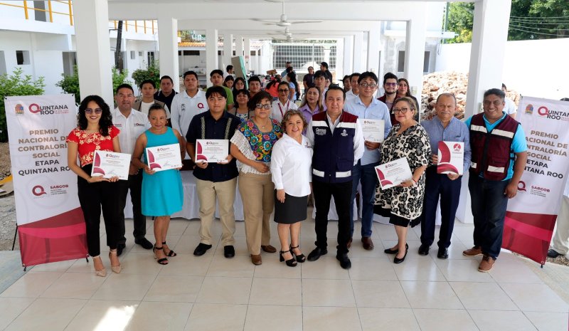 Reconoce SABGOB a ganadores del Premio Nacional de Contraloría Social, etapa Quintana Roo