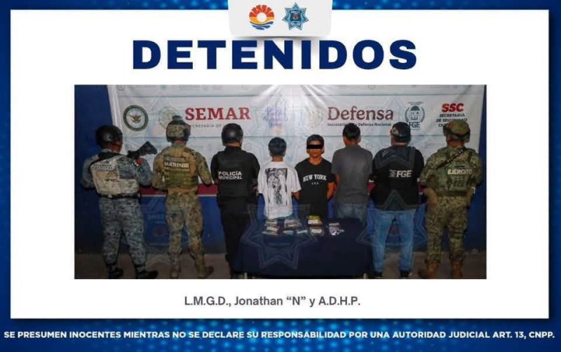 Detienen a tres jóvenes y recuperan tres motocicletas robadas en Cancún